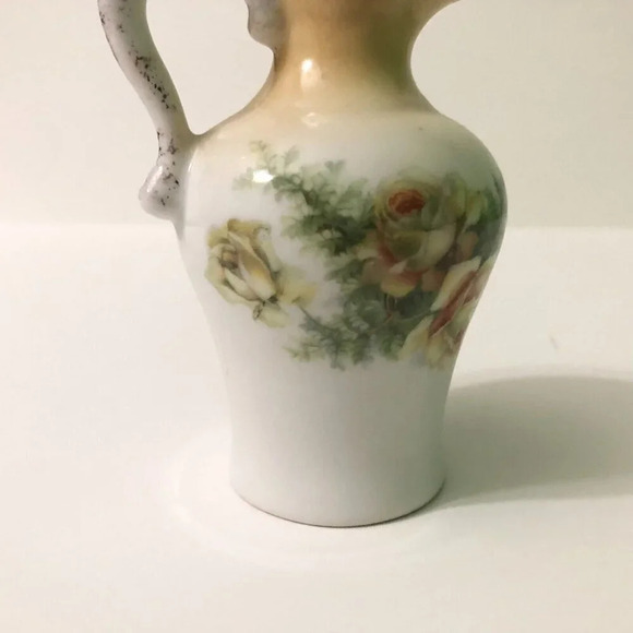 Limoges Paroutaud Freres Floral Cruet Small Pitcher 5  Inch Flower France - Picture 3 of 16